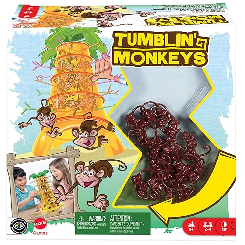 Mattel Games Monos Locos, Juegos de Mesa para niños +5 años, 2-4 Jugadores, partidas de Aproximadamente 30 min (52563)