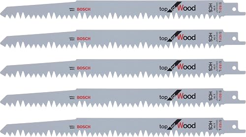 Bosch Professional 2 608 650 676 Hojas de Sierra Sable S 1531 L, Set de 5 Piezas, Gris, 240 mm