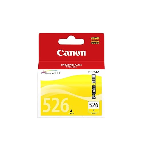 Canon CL-526 Y, Cartucho de Tinta Original, Cartucho de Tinta Independiente Amarillo, Impresión de Calidad, Embalaje Soste...