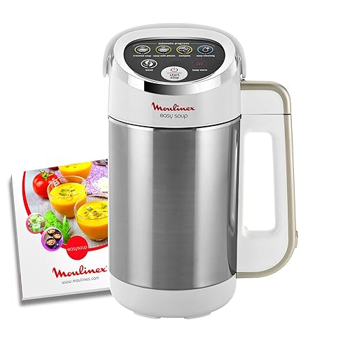 Moulinex Easy Soup, Sopera Eléctrica, 4 Programas Automáticos, Jarra Inoxidable, Capacidad 1,2L, Autolimpieza, Función man...