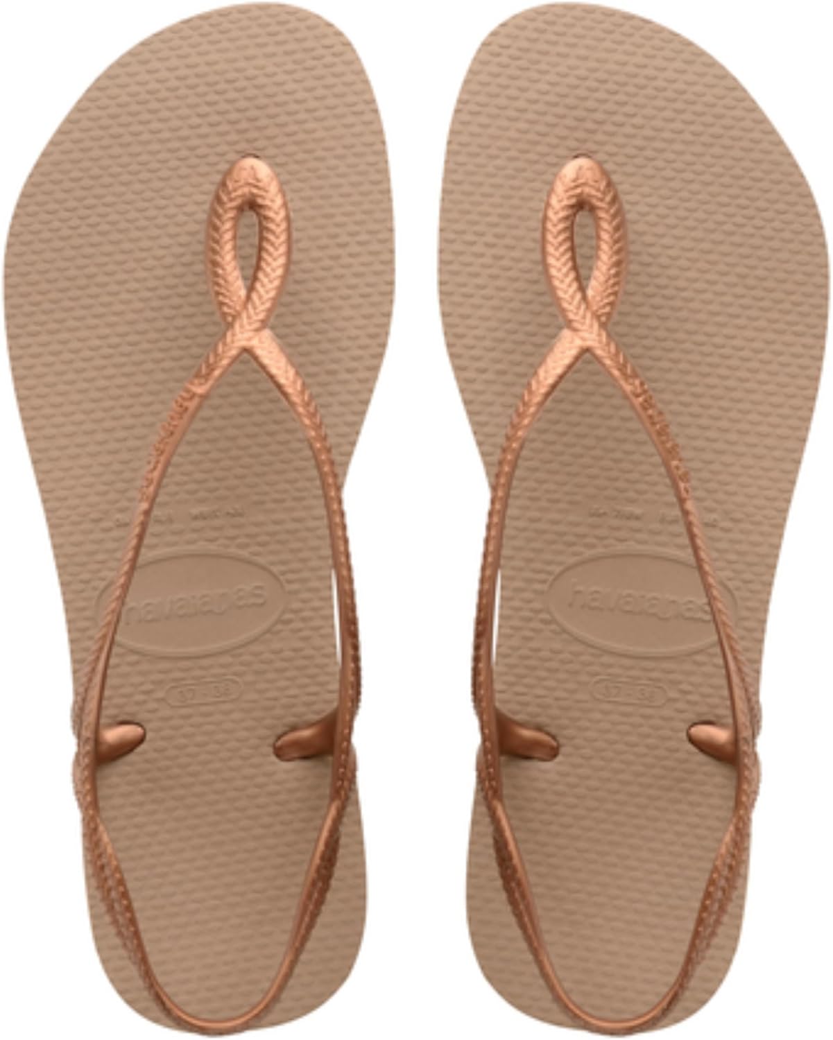 Havaianas - Luna, Sandalias Cómodas, Estilosas y Funcionales, Ajuste Seguro en Tobillo, Tiras Trenzadas y Suela Antideslizante, Mujer