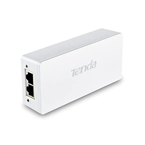 Tenda PoE30G-AT PoE Inyector, Adaptador, Alimentador, 2 Puertos Gigabit RJ45, IEEE 802.3af / at, Plug and Play, Proporciona…