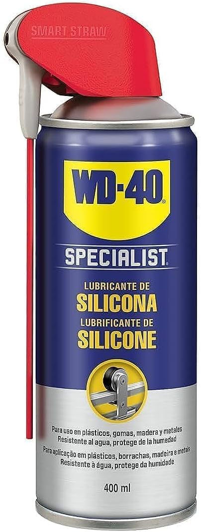 WD-40 Specialist - Lubricante de silicona - Fórmula resistente a altas presiones, protege de la humedad, previene óxido y corrosión - Pulverizador Doble Acción 360º - 400 ml