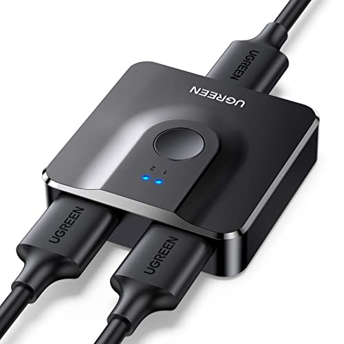 UGREEN Switch HDMI 2.0 4K 60Hz 2 Entradas 1 Salida Comutador Bidireccional 1 In 2 out 2K 1080P 120Hz HDR CEC Dolby Atmos Co…