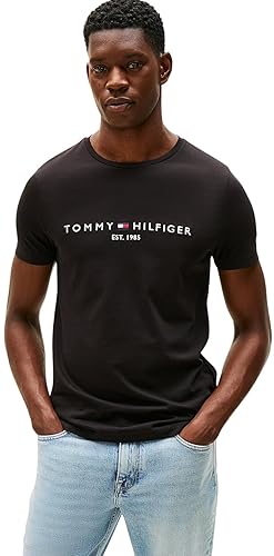 Tommy Hilfiger Camiseta de Manga Corta para Hombre Cuello Redondo