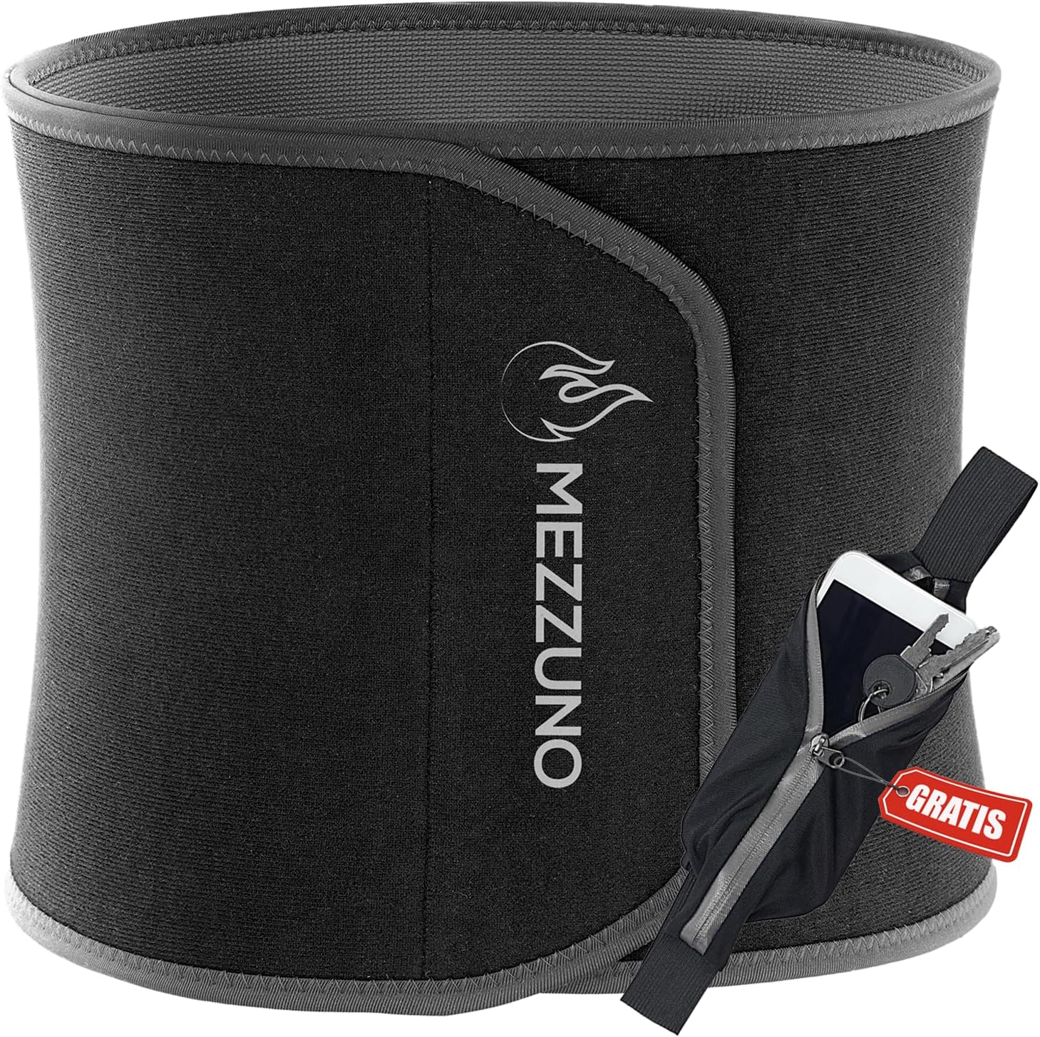 mezzuno - Faja Reductora Hombre y Mujer Adelgazante · Moldea Abdomen y Cintura · Efecto Sauna Para Sudar · Neopreno Ajustable sin Latex · Negro, L-XL