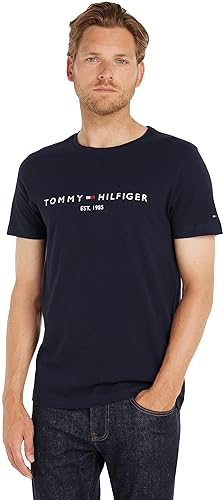 Tommy Hilfiger Camiseta de Manga Corta para Hombre Cuello Redondo