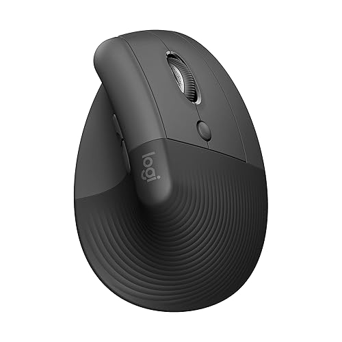 Logitech Lift Ratón Ergonómico Vertical, Inalámbrico, Bluetooth o Receptor Logi Bolt USB, clics Silenciosos, 4 Botones, Co...