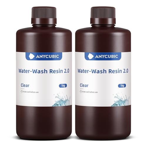 ANYCUBIC Water-Wash Resin 2.0, Resina para Impresoras 3D, Resina 3D de Alta Precisión, Resina de Baja Contracción para Impr…