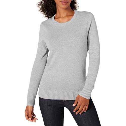 Amazon Essentials Jersey en Algodón de Cuello Redondo (Disponible en Tallas Grandes) Mujer