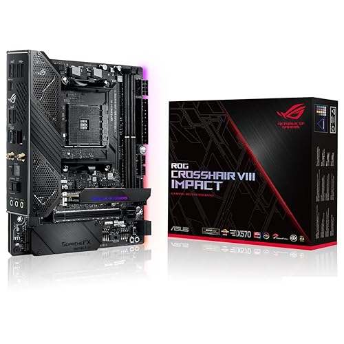ASUS ROG Crosshair VIII Impact - Placa Base Gaming Mini-DTX AMD AM4 X570 con Tarjeta SO-DIMM.2 (Dos M.2), Wi-Fi 6, PCIe 4....