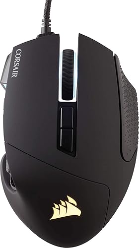 Corsair Scimitar ELITE RGB Óptico MOBA/MMO Ratón para Juegos, 18.000 PPP Óptico Sensor, 17 Botones Programables, Retroilum...