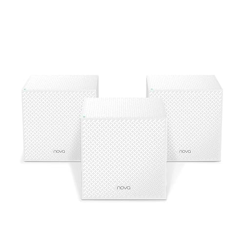 Tenda Nova WiFi Mesh AC2100 MW12 - Sistema Mesh WiFi Tri-Banda para Casas Pisos y Hogares - Cobertura de hasta 500m² - 3x3...