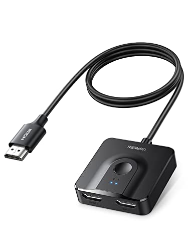 UGREEN HDMI Switch 4K 60Hz 2 Entradas 1 Salida con 1M Cable Bidireccional Splitter 1 In 2 out Soporte HDR 3D HDCP2.2 Compat…