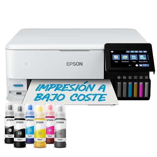 Epson EcoTank ET-8500 Impresora de Depósito de Tinta | Impresión Fotográfica | Tintas 6 Colores | Wi-Fi | A4 | Imprimir, C...