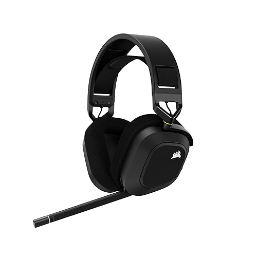 Corsair HS80 RGB Wireless Auriculares Inalámbricos para Juegos Multiplataforma RGB - Dolby Atmos - Micrófono Omnidireccion...