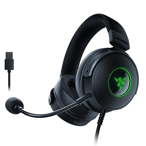 Razer Kraken V3 HyperSense - Auriculares Gaming con Cable con Tecnología Háptica (HyperSense, Diafragma 50 mm, Audio Espac...