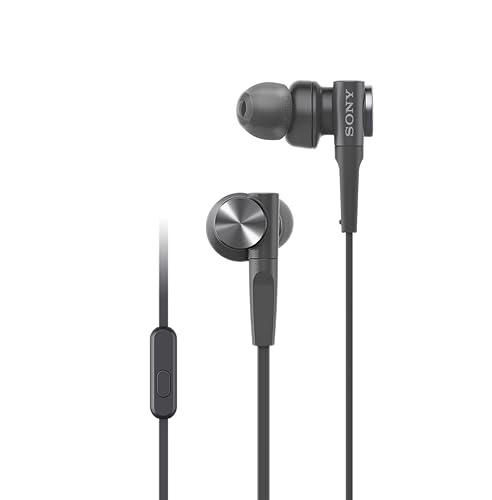 Sony MDR-XB55AP - Auriculares intraurales con EXTRA BASS y micrófono para llamadas, Negro