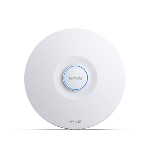 Tenda I36 BE5010 Punto de Acceso WiFi 7 con 2 Puertos (1x Puerto PoE+ 2.5G y 1x Puerto Gigabit, Seguridad WPA3, Múltiples S…