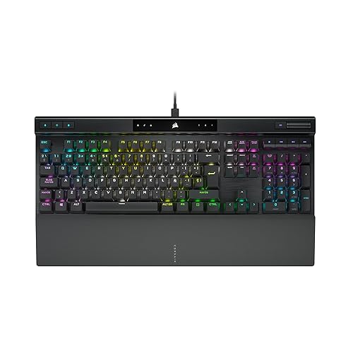 CORSAIR K70 RGB PRO Teclado Mecánico con Cable para Juegos – Interruptores Lineales Cherry MX Red, SOCD, Llaveros PBT Doub...