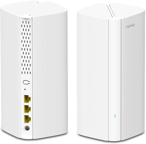 Tenda Nova Mesh MX12 (2-Pack) - Mesh WiFi 6 AX3000, Router Repetidor WiFi de Doble Banda 2,4 GHz/5 GHz, Conecta 60 Disposi...