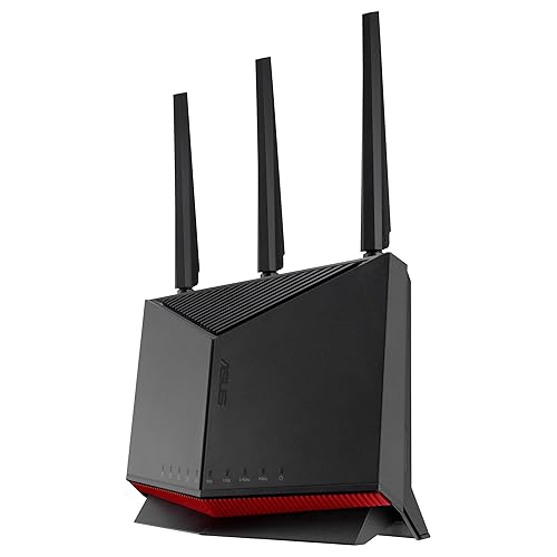 ASUS RT-BE86U - Router WiFi 7 BE6800 de Doble Banda, Compatible con 4096-QAM, Funcionamiento multienlace (MLO), detección ...
