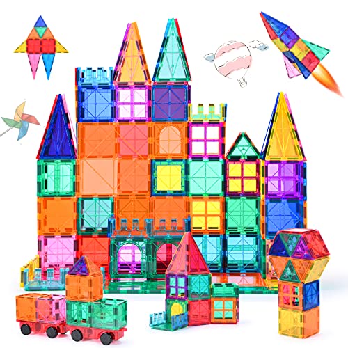 Katiago Bloques Magnéticos Niños 100 Piezas 3D Juguetes de Construcciones Magneticas Niños Stem Creatividad Juguetes Educat…