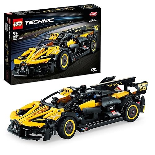 LEGO Technic Bugatti Bolide Maqueta de Coche Deportivo Negro y Amarillo para Construir, Vehículo para Carreras de Juguete ...