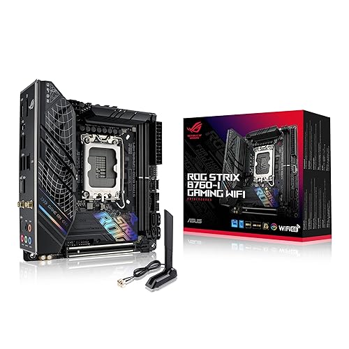 ASUS ROG Strix B760-I Gaming WiFi - Placa Base Intel B760 (LGA 1700 Mini ITX, 8+1 DrMOS, DDR5 hasta 7600 MT/s, PCIe 5.0, D...