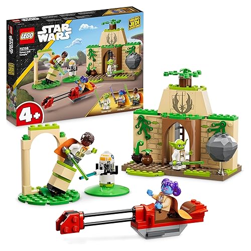 LEGO 75358 Star Wars Templo Tenoo Jedi con el Maestro Yoda, Juguete de Construcción para Niños y Niñas de 4 Años, Espadas ...