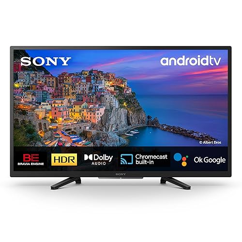Sony BRAVIA KD32W804 - Smart TV 32 Pulgadas HD Ready (Alto Rango Dinámico HDR, Android TV) Negro, Modelo 2022