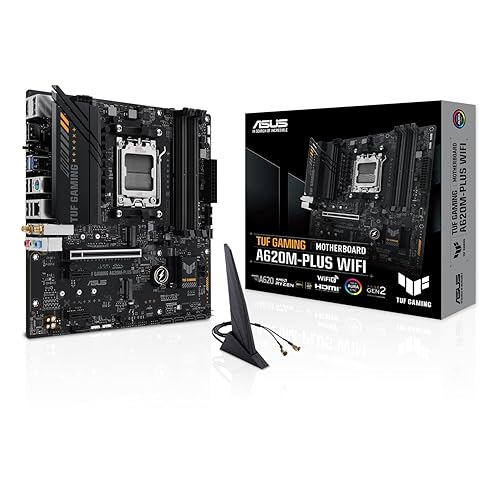 ASUS TUF Gaming A620M-PLUS WiFi Placa Base Micro-ATX AMD A620 (2.5Gb Ethernet, Wi-Fi 6, 2 x DP, HDMI, USB 3.2 Gen 1, USB ...