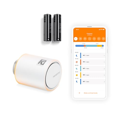 Netatmo Valvulas Termostaticas WiFi Inteligente, Control Remoto, Ahorro de Energía, Módulo Adicional para el Termostato Int…