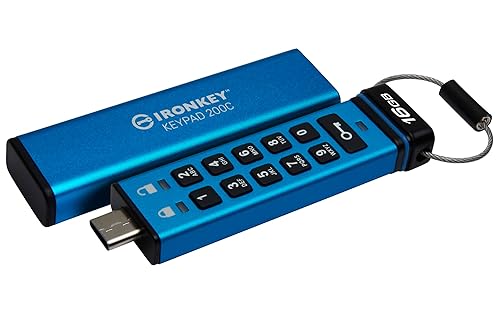 Kingston Ironkey Keypad 200C 16GB Unidad Flash USB Cifrada | Teclado Alfanumérico | Acceso Multi-Pin | XTS-AES 256-bit | F...