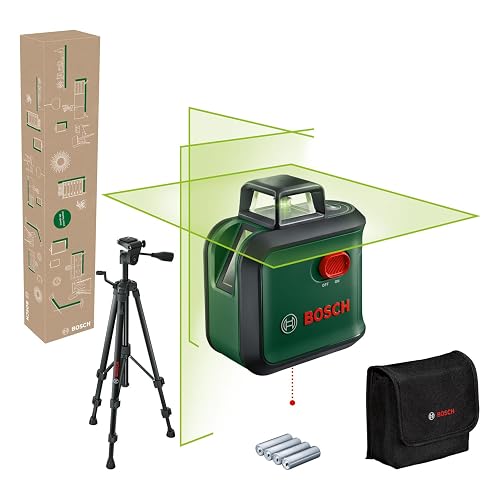 Bosch nivel láser de líneas cruzadas AdvancedLevel 360 (3 líneas de láser, incl. 360° para la alineación por toda la estan...