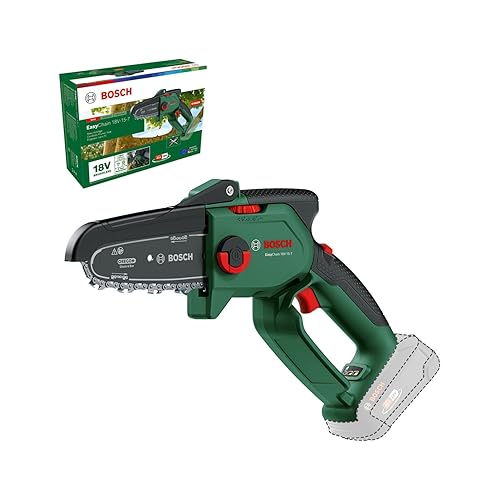 Bosch Mini Motosierra a Batería EasyChain 18V-15-7 (Para cortar madera; sistema de 18 voltios; velocidad de la cadena: 6,9...