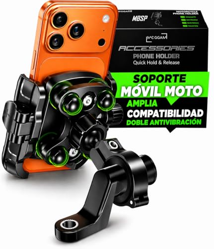Soporte Movil Moto Antivibración de Aluminio CNC Liberación...