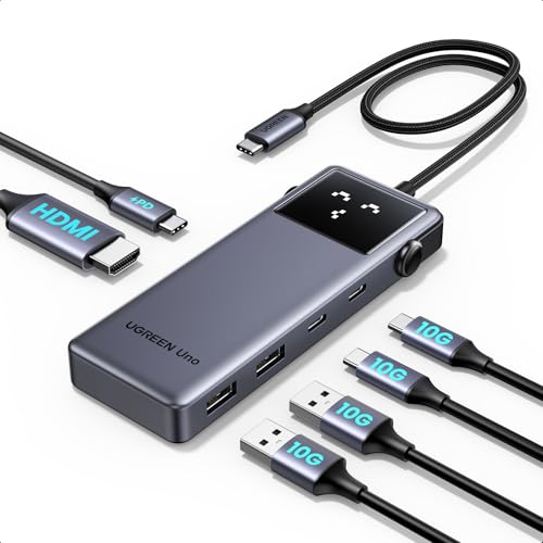 UGREEN Uno 10Gbps Hub USB C HDMI 4K 60Hz PD 100W Adaptador...