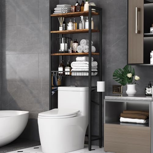 Kalrin Estante de Baño Multifuncional Ajustable de 4 Niveles