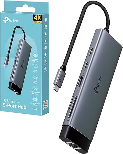 TP-Link UH9120C - 9-Port USB 3.0 Hub with Fast Charging, Data Transfer to 5Gbps, Power Adapter Included, Plug & Play, Comp...