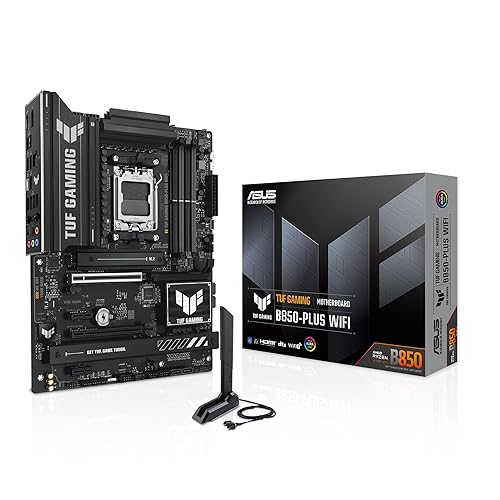 ASUS TUF GAMING B850-PLUS WIFI - Placa base AMD ATX, 14+2+1 etapas de potencia DrMOS 80A, DDR5, PCIe 5.0, 3 ranuras M.2, W...