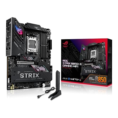 ASUS ROG Strix B850-E Gaming WiFi - Placa Base AMD, 16+2+2 etapas de Potencia, DDR5, Cinco Ranuras M.2, PCIe 5.0, WiFi 7, ...