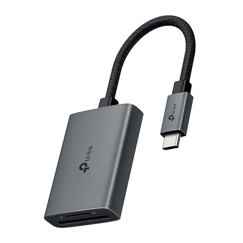 TP-Link UA430C SD Memory Card Reader, USB C to SD and microSD up to 2 TB, USB 3.0, UHS-I 200 MB/s, Simultaneous Read and W...
