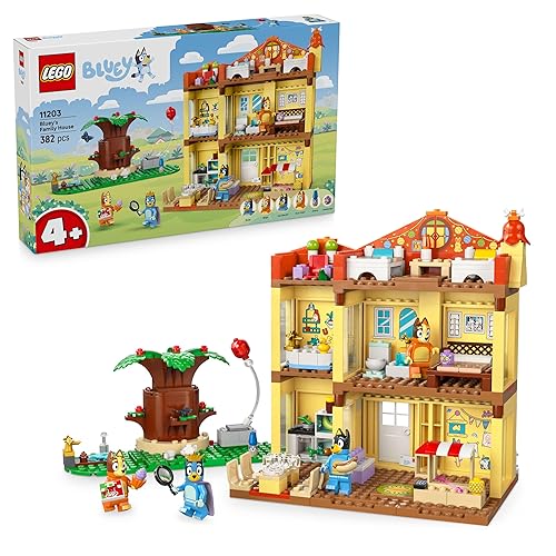 LEGO Bluey Casa Familiar de Bluey de Juguete - Juego Educativo Modular con Habitaciones, Jardín, 4 Minifiguras Inc. Bingo y Más - Regalo para Niños y Niñas de 4+ Años Fans de la Serie de TV 11203