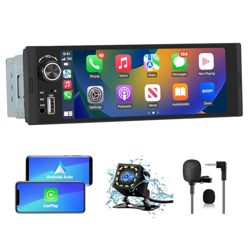 Hexinex 1 DIN Radio Coche Universal con Pantalla Táctil 6.36...