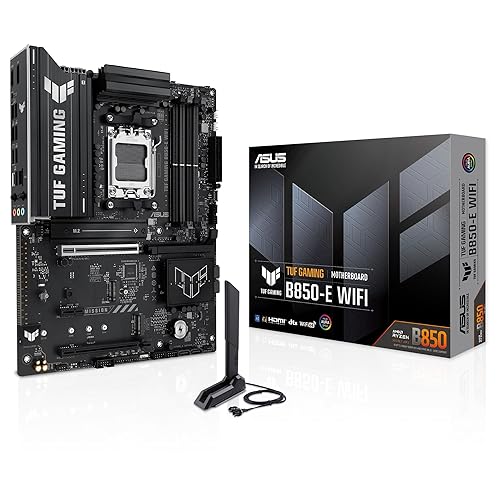 ASUS TUF Gaming B850-E WiFi - Placa Base AMD B850 ATX, 8+2+1 DrMOS, DDR5, PCIe 5.0, Ranuras M.2, Wi-Fi 6E, 2,5Gb Ethernet,...