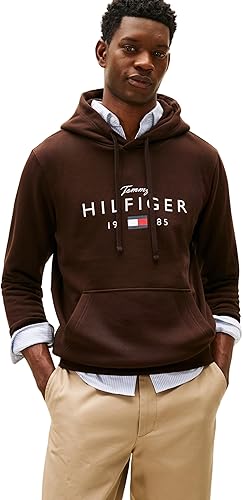 Tommy Hilfiger Brand Love Big Hilfiger Hoodie Mw0mw41427 Sudadera con Capucha Hombre (Pack de 1)