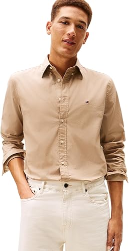 Tommy Hilfiger Camisa Hombre Flex Poplin Solid Regular Fit
