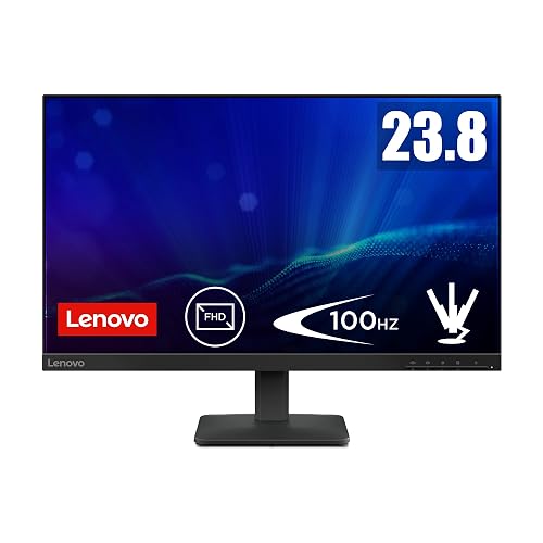 Lenovo L24-4e - Monitor FHD 23.8" (IPS, 1920x1080, Tasa de Refresco 48 Hz – 100 Hz, Tiempo de Respuesta de 4 ms, HDMI 1.4,...