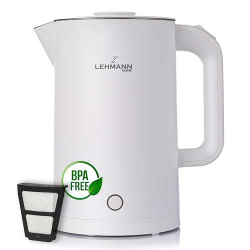 LEHMANN Hervidor de Agua Eléctrico de Acero Inoxidable, 1,7L
